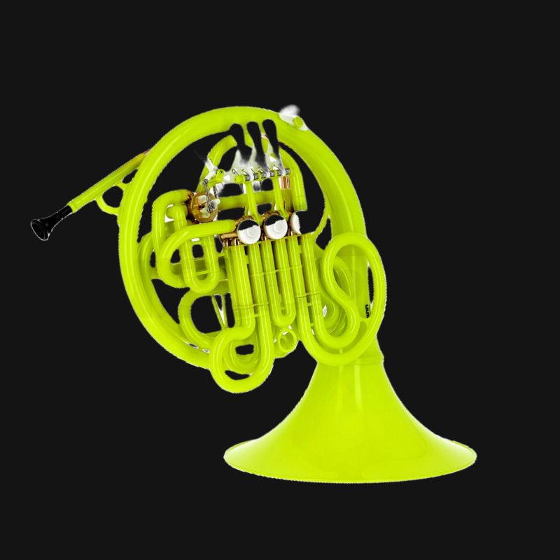 Plastic Horn F/Bb - yellow, red, green, purple